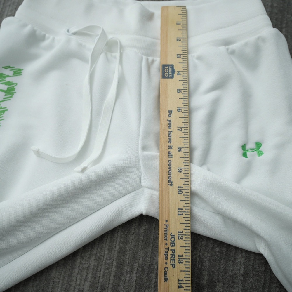 Under Armour Jogger Women White Green Protect This House Sweatpants Small - Picture 12 of 13